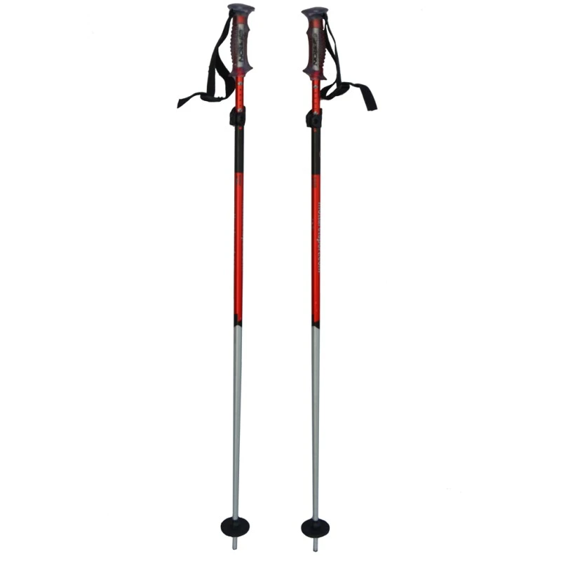 Bâtons De Ski Télescopiques Gipron Mottaret Rouge 3 Bâtons De Ski Télescopiques Gipron Mottaret Rouge