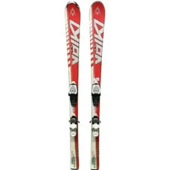 Pack Ski Junior Volkl Racetiger Gs Rouge/Blanc + Fixations